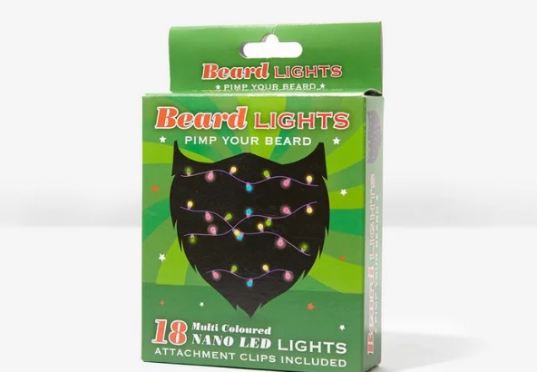 Мъжка суета: Коледни лампички за брада - Tialoto