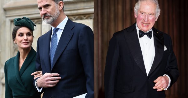 Кралица Летисия в обятията на принц Чарлз Британският престолонаследник я